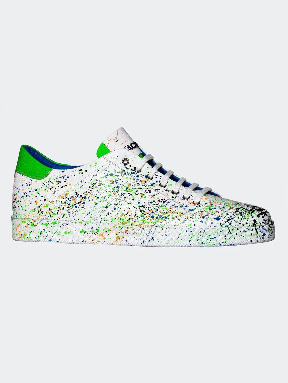 NEW MACEOO men's casual multi shoe in white with paint splatter